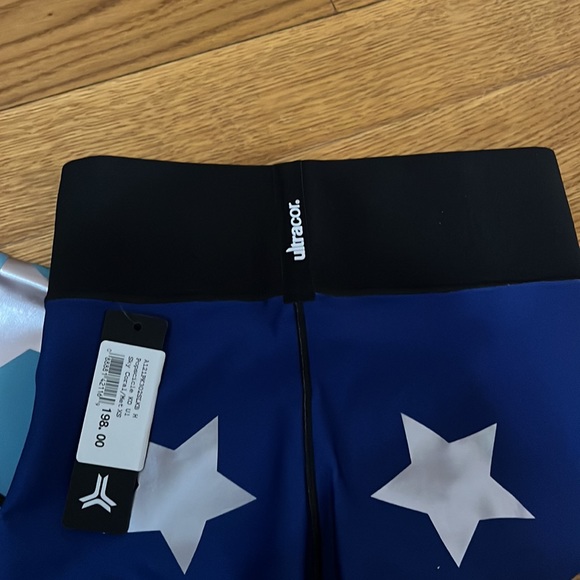 NEW NWT ULTRACOR METALLIC STAR OMBRE LEGGINGS SIZE XS $198 - Picture 4 of 5